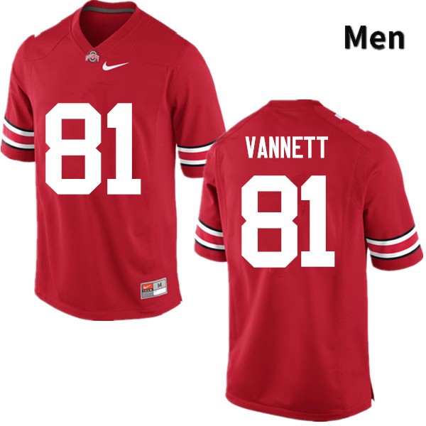 Ohio State Buckeyes Nick Vannett Men's #81 Red Game Stitched College Football Jersey